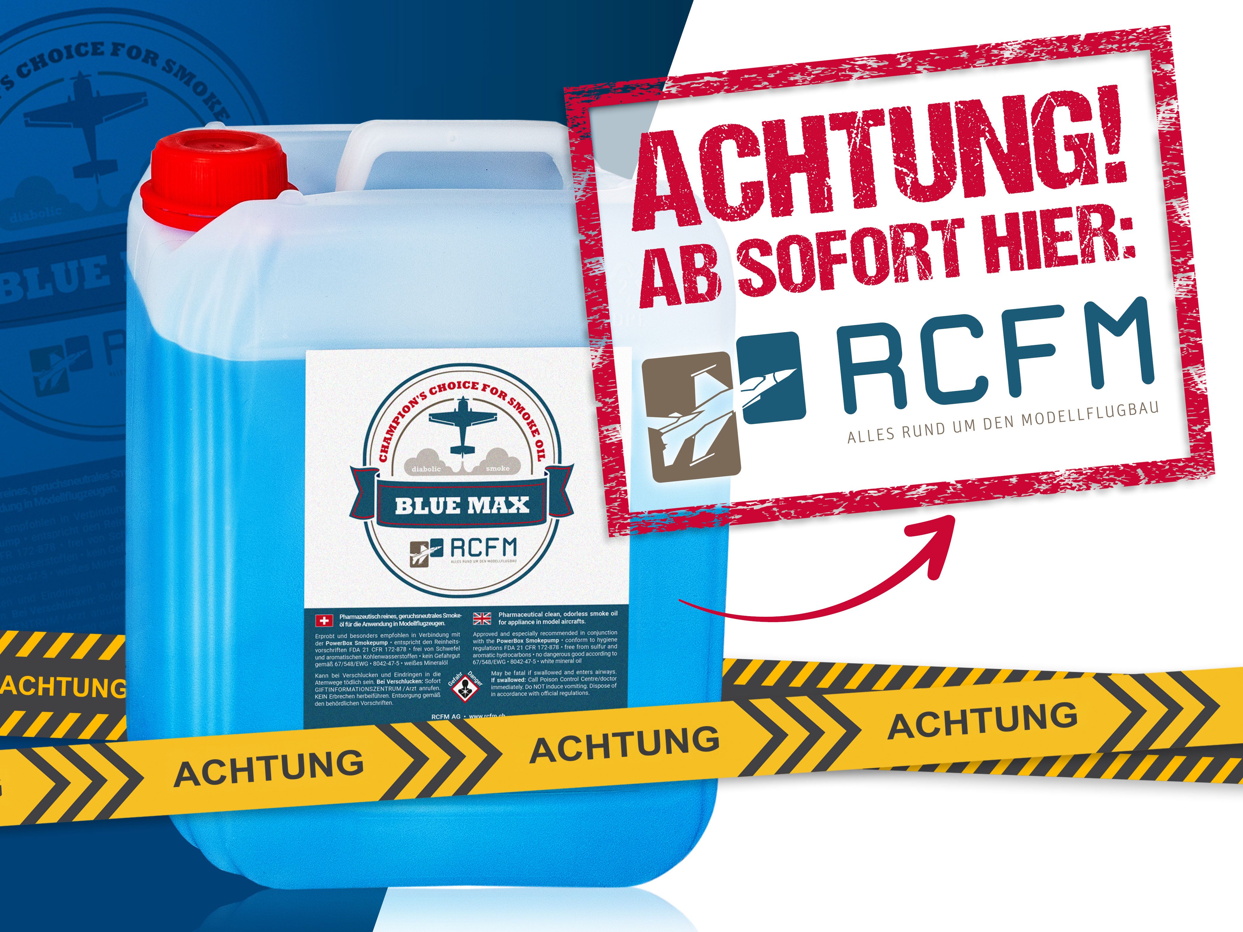 RCFM ist neuer Vertriebspartner für das Blue Max Smokeöl